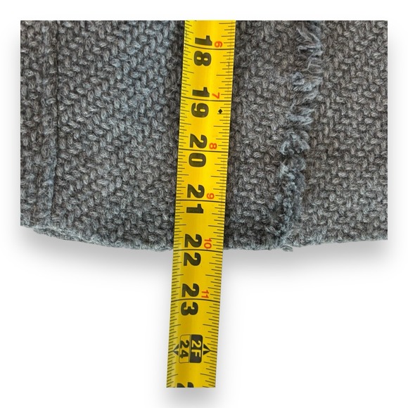 Vince Boucle Wool Moto Scuba Lamb Leather Sleeve Motorcycle Jacket Gray Women M - Picture 8 of 8